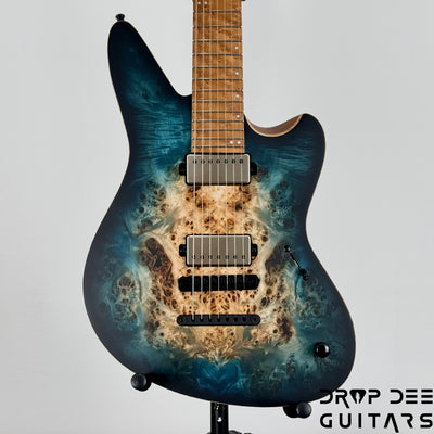 Mayones Jassper Elite 7 Baritone Electric Guitar w/ Case - Turquoise Iris Satin