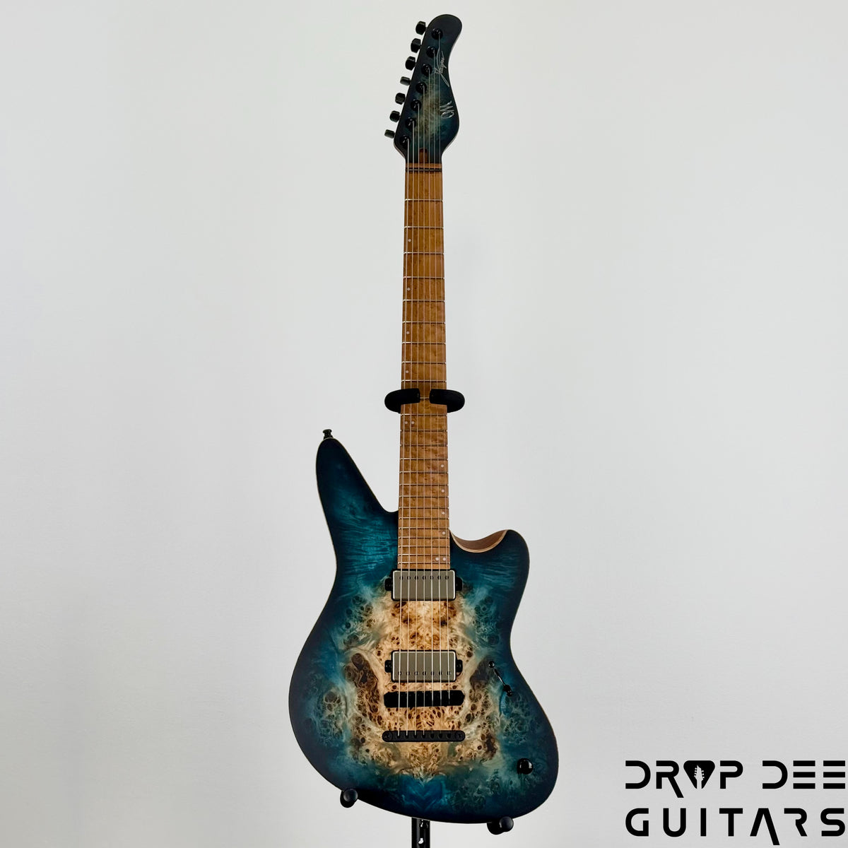 Mayones Jassper Elite 7 Baritone Electric Guitar w/ Case - Turquoise Iris Satin