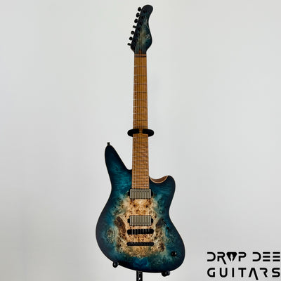 Mayones Jassper Elite 7 Baritone Electric Guitar w/ Case - Turquoise Iris Satin