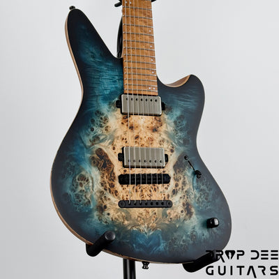 Mayones Jassper Elite 7 Baritone Electric Guitar w/ Case - Turquoise Iris Satin