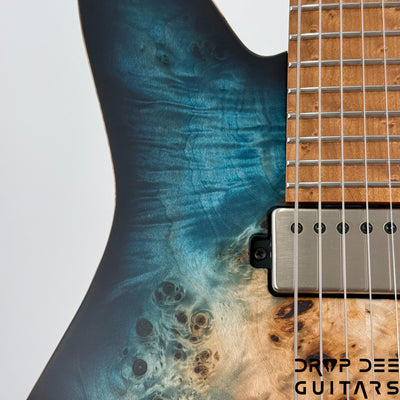 Mayones Jassper Elite 7 Baritone Electric Guitar w/ Case - Turquoise Iris Satin