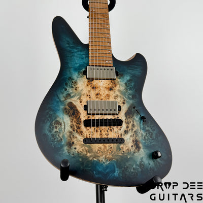 Mayones Jassper Elite 7 Baritone Electric Guitar w/ Case - Turquoise Iris Satin