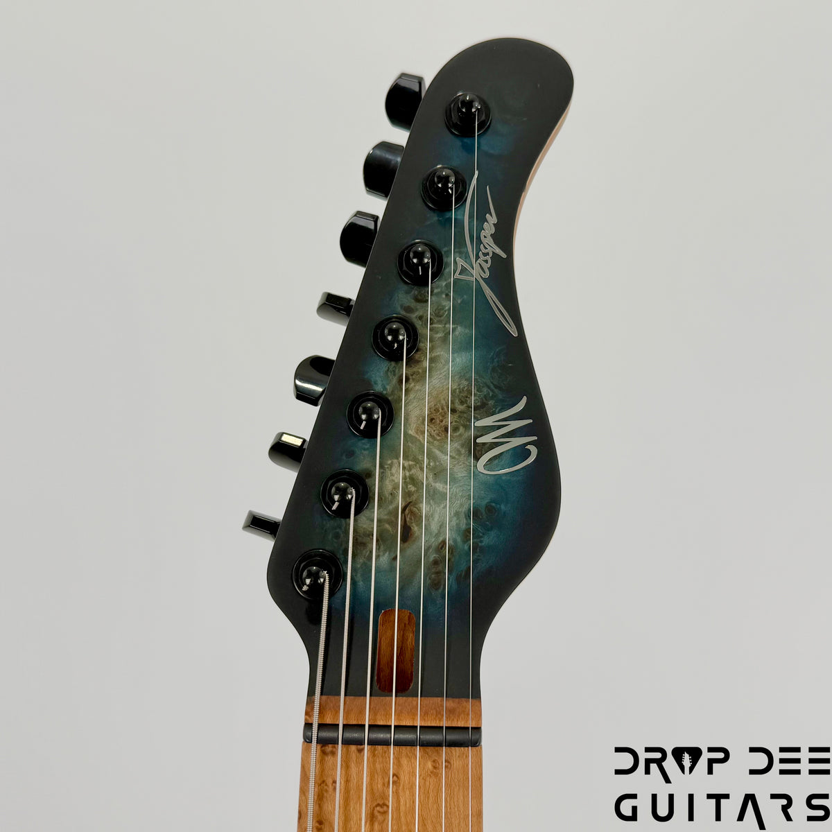 Mayones Jassper Elite 7 Baritone Electric Guitar w/ Case - Turquoise Iris Satin