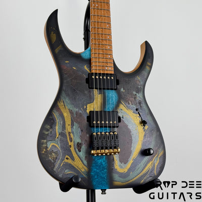 Mayones Duvell Elite 6 Electric Guitar w/ Case - Monolith Custom Satin + Swirl