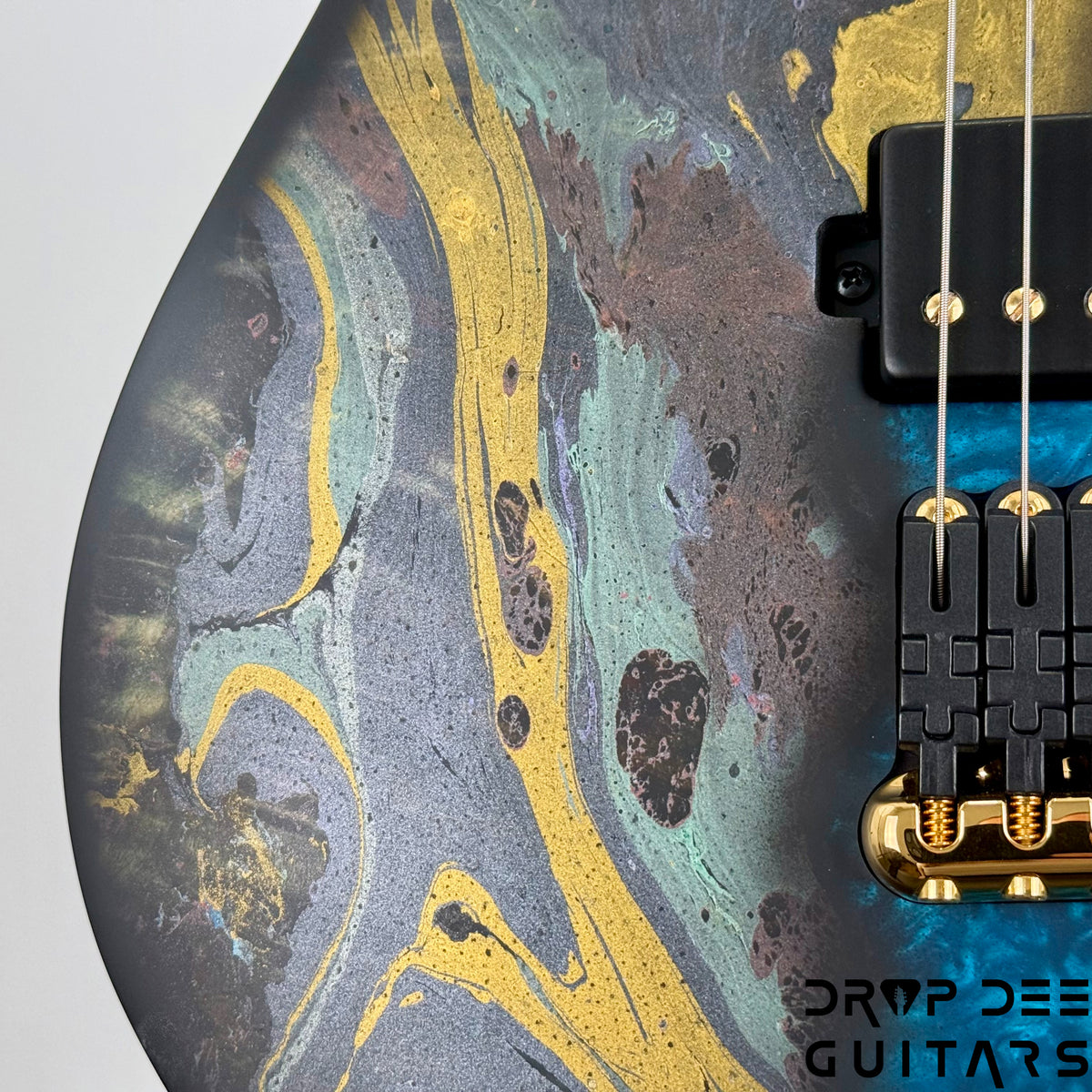 Mayones Duvell Elite 6 Electric Guitar w/ Case - Monolith Custom Satin + Swirl