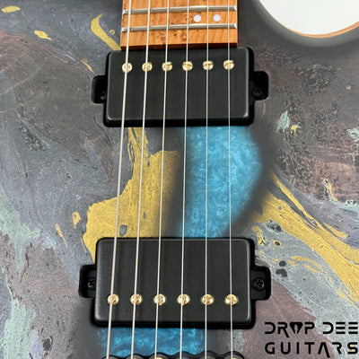 Mayones Duvell Elite 6 Electric Guitar w/ Case - Monolith Custom Satin + Swirl