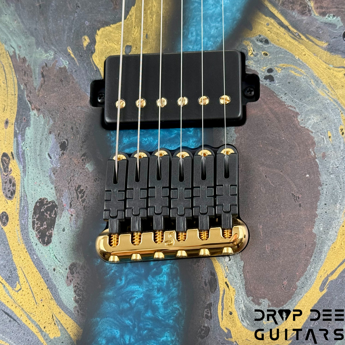 Mayones Duvell Elite 6 Electric Guitar w/ Case - Monolith Custom Satin + Swirl