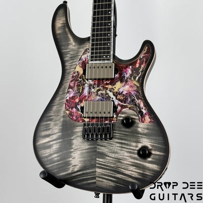 Mayones Regius CoreGuard 6 Electric Guitar w/ Case - Antique Black Matt w/ Black Gold Mercury Swirl Gloss