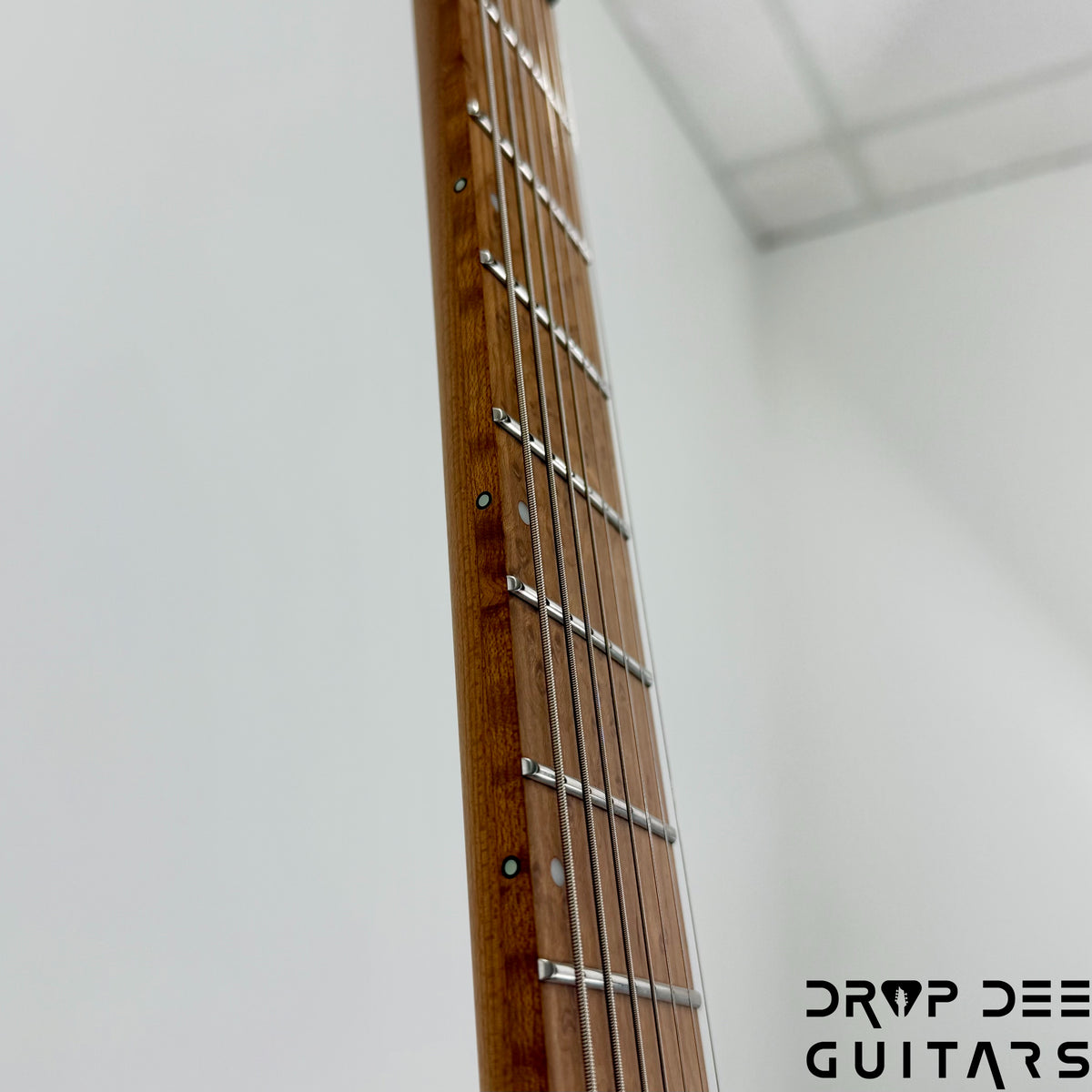 Mayones Jassper Elite 7 Baritone Electric Guitar w/ Case - Trans NaturalFade Graphite Burst Out Gloss Swirl