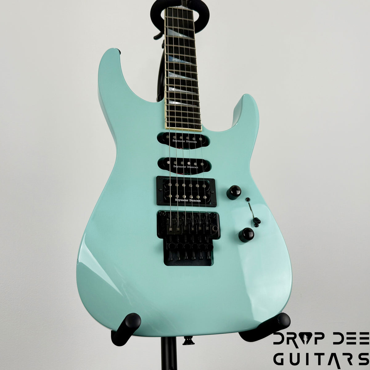 Jackson USA Custom Shop Soloist HSS Electric Guitar w/ Case - Daphne Blue