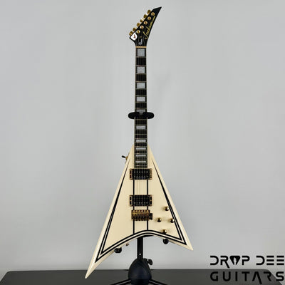 Jackson Legend Series Limited Edition Signature Randy Rhoads CD1 Electric Guitar w/ Case - Vintage White with Black Pinstripes
