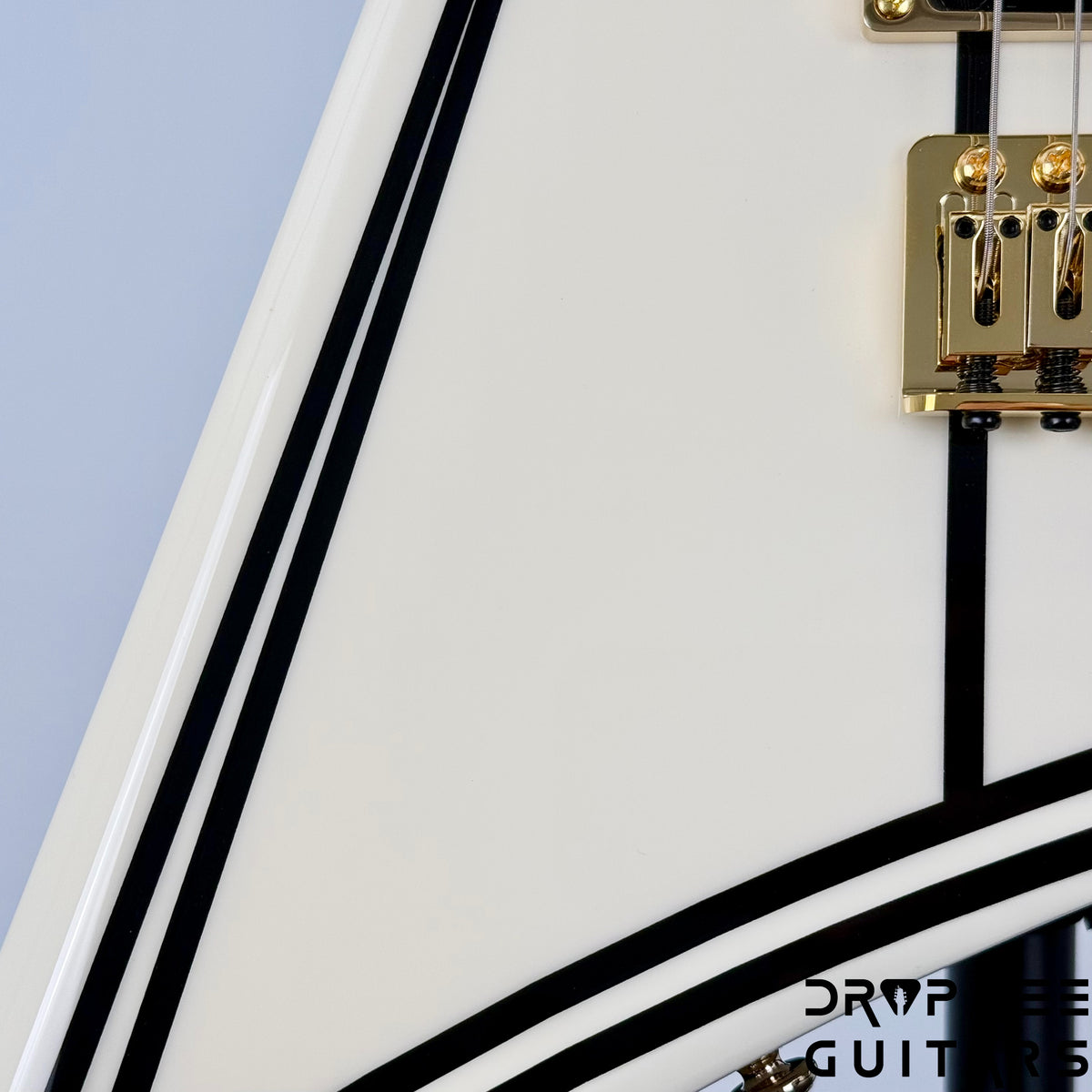 Jackson Legend Series Limited Edition Signature Randy Rhoads CD1 Electric Guitar w/ Case - Vintage White with Black Pinstripes