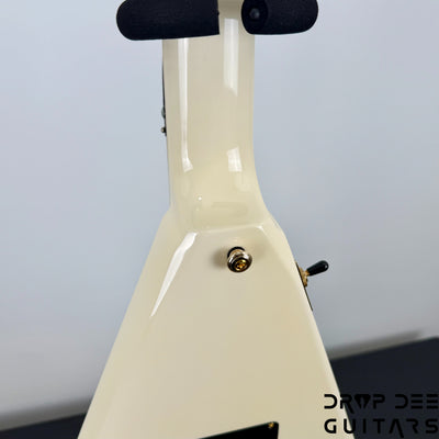 Jackson Legend Series Limited Edition Signature Randy Rhoads CD1 Electric Guitar w/ Case - Vintage White with Black Pinstripes