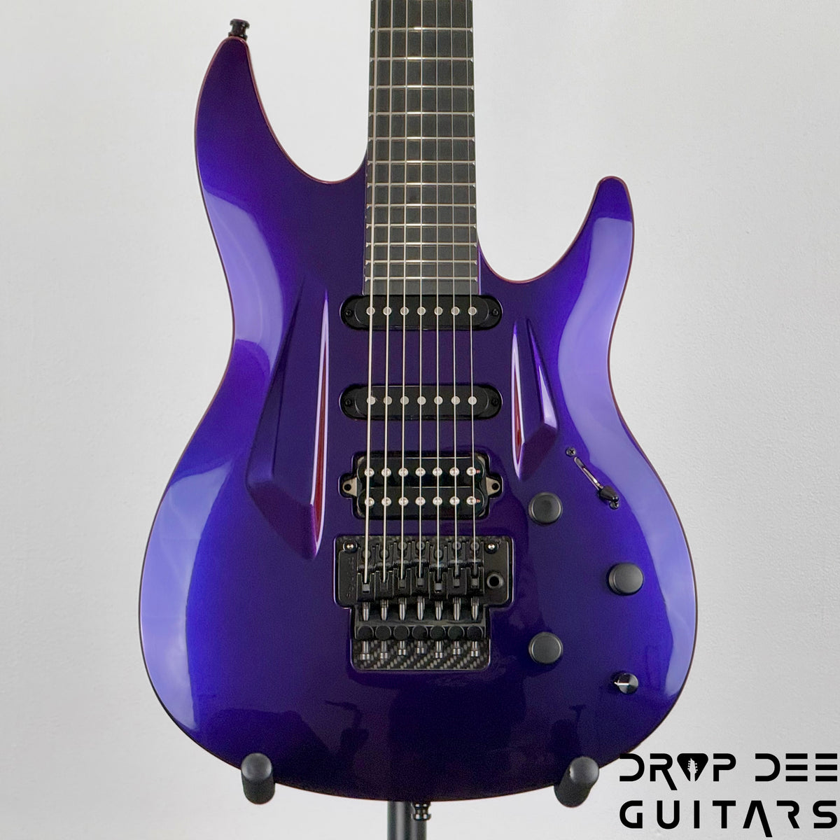 Aristides 070 7-String Electric Guitar w/ Bag - Purple/Red Chameleon