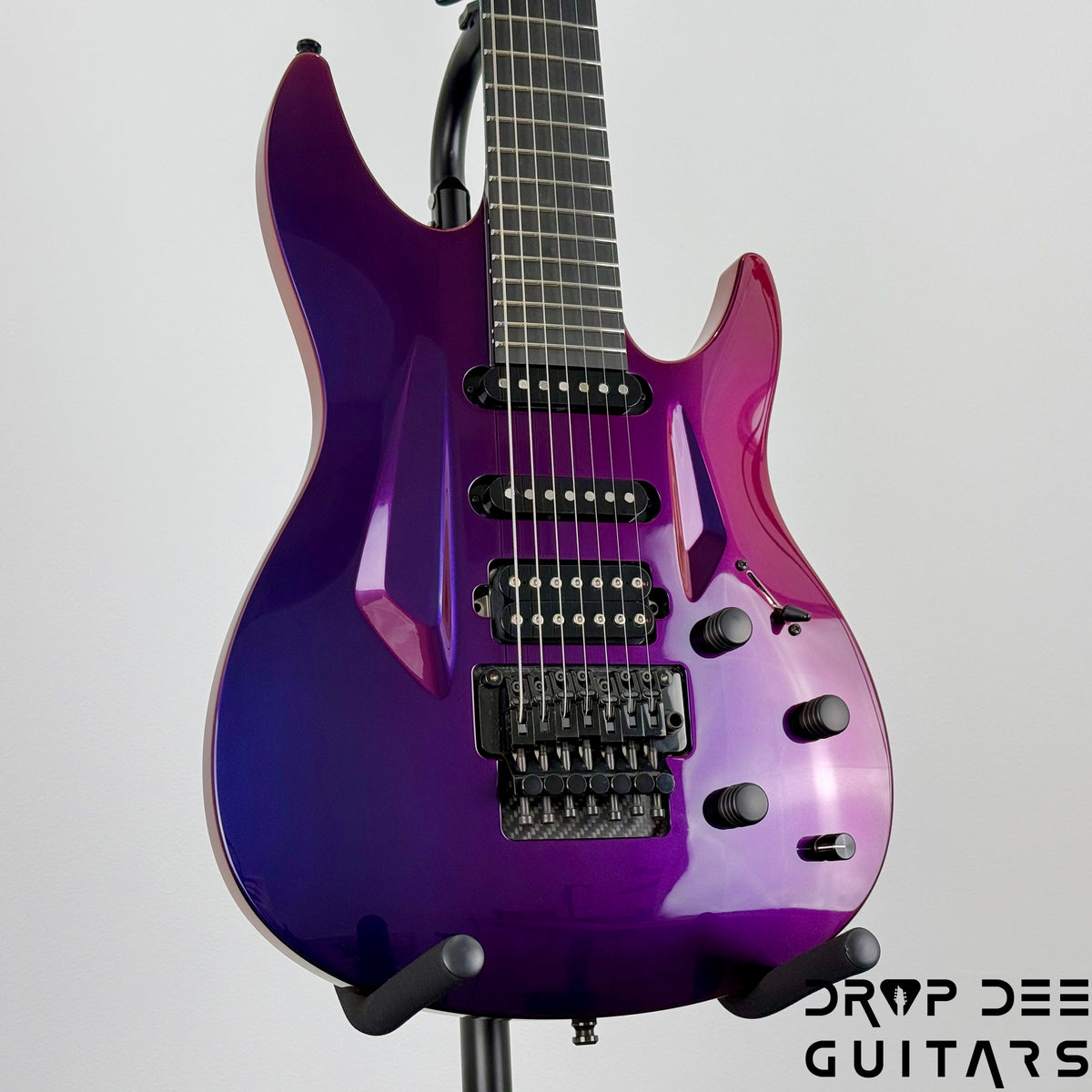 Aristides 070 7-String Electric Guitar w/ Bag - Purple/Red Chameleon