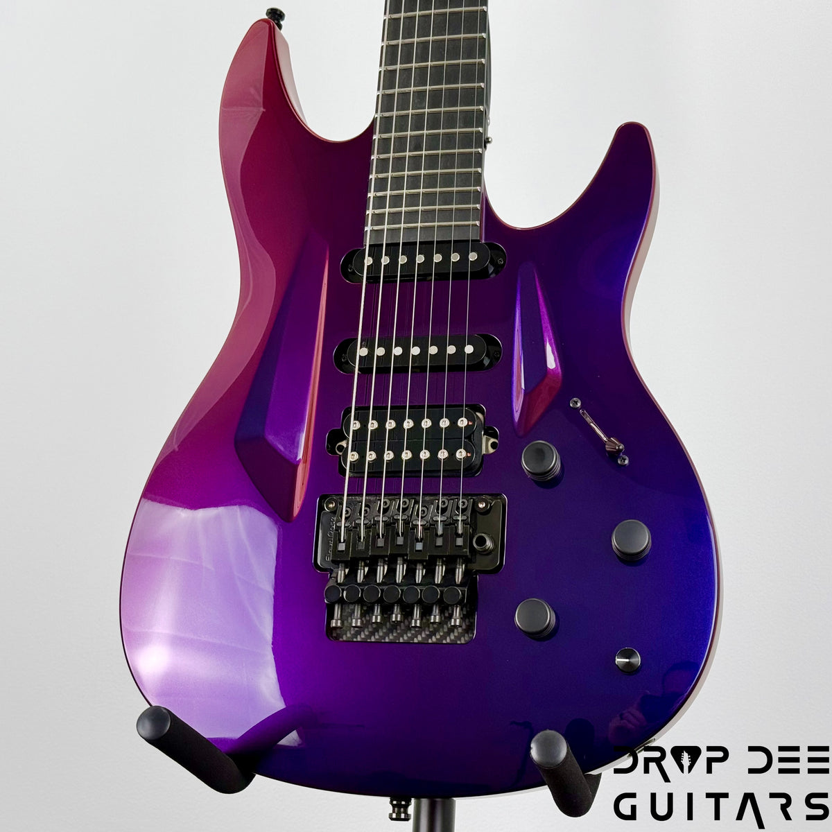 Aristides 070 7-String Electric Guitar w/ Bag - Purple/Red Chameleon
