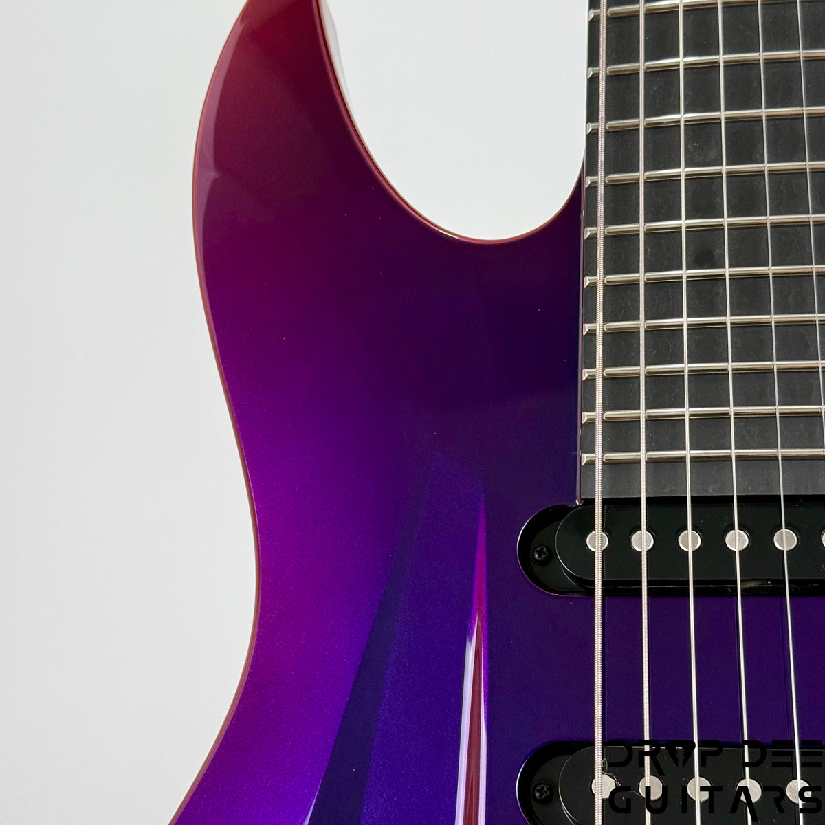 Aristides 070 7-String Electric Guitar w/ Bag - Purple/Red Chameleon