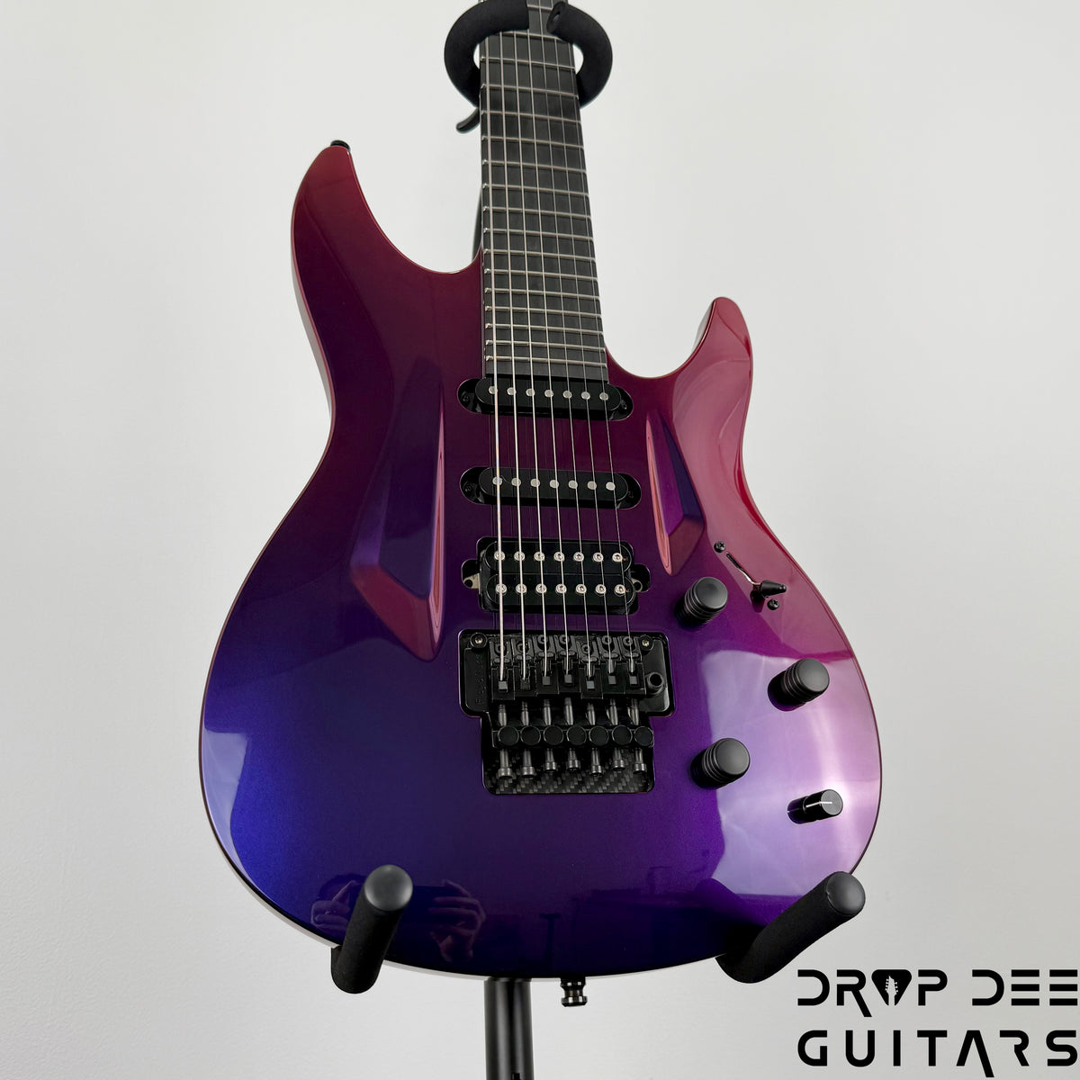 Aristides 070 7-String Electric Guitar w/ Bag - Purple/Red Chameleon
