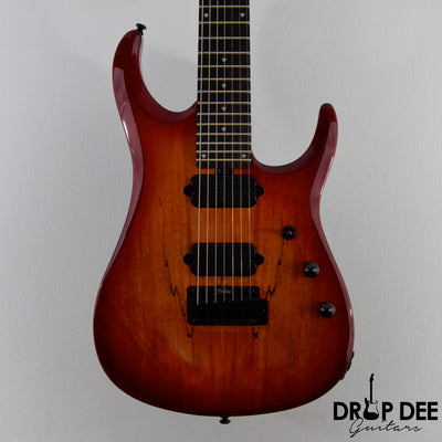 Sterling By Music Man John Petrucci Signature JP157 DiMarzio 7-String Electric Guitar w/ Bag - Blood Orange Burst