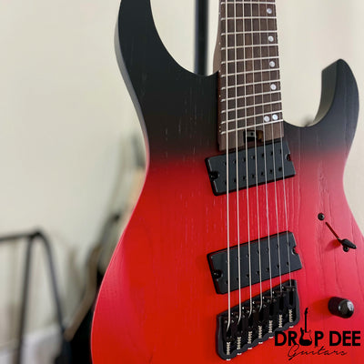 Legator Ninja N7FP 7-String Multiscale Electric Guitar - Crimson