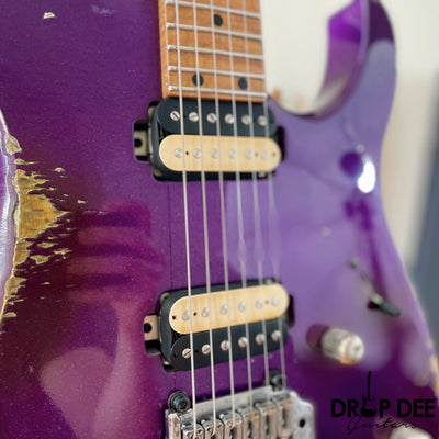 LsL Instruments XT4 "Hammer" Electric Guitar w/ Case - Purple Sparkle