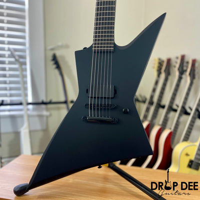 ESP LTD EX-7 Baritone Black Metal 7-String Electric Guitar