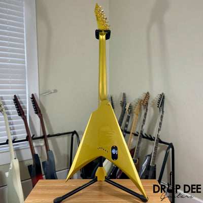 ESP LTD Kirk Hammett Signature KH-V Electric Guitar w/ Case - Metallic Gold