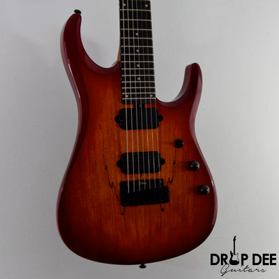 Sterling By Music Man John Petrucci Signature JP157 DiMarzio 7-String Electric Guitar w/ Bag - Blood Orange Burst