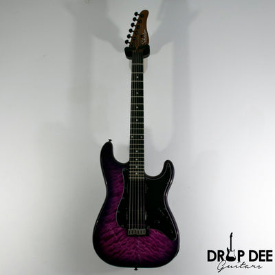 Schecter Traditional Pro Electric Guitar - Transparent Purple Burst