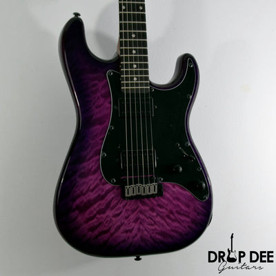 Schecter Traditional Pro Electric Guitar - Transparent Purple Burst