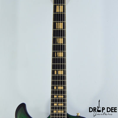 Dunable USA Custom Shop R2 Left-Handed Electric Guitar w/ Case - Transparent Green
